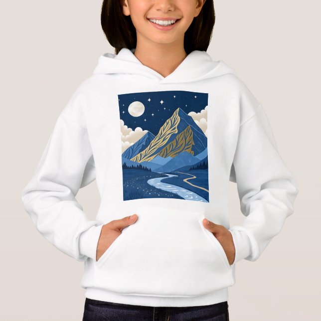 Bergmondlicht Hoodie (Vorderseite)