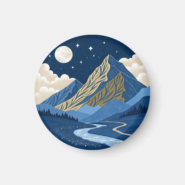 Bergmondlicht Magnet (Vorne)