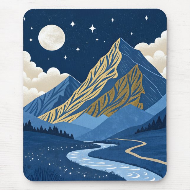 Bergmondlicht Mousepad (Vorne)