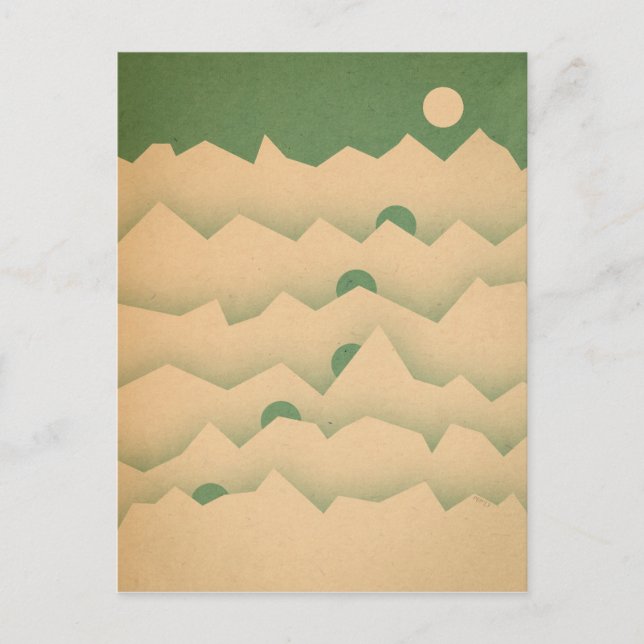Bergmoon steigt postkarte (Vorderseite)