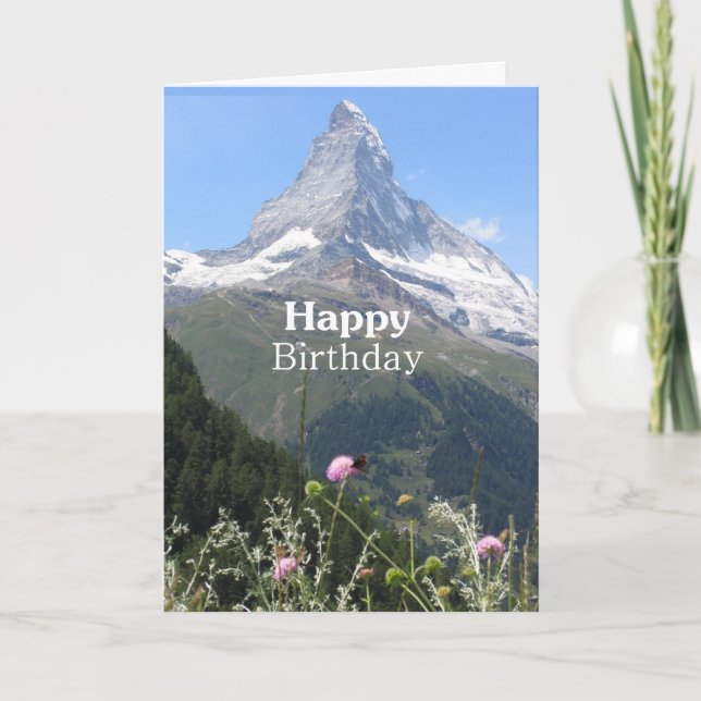 Bergnaturfotografie Happy Geburtstagskarte Karte (Vorderseite)