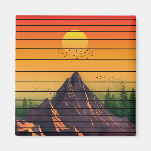 BERGNATURSCHUTZ VINTAGER SONNENSCHIRM MAGNET