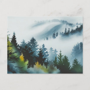 Bergnebelpostkarte Postkarte
