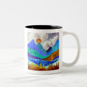 Bergpanorama Zweifarbige Tasse