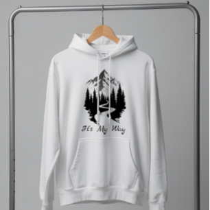 Bergpfad "Es ist mein Weg" Naturgrafik Hoodie