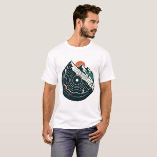 Bergpfad-Topographie-Wanderabenteuer T-Shirt