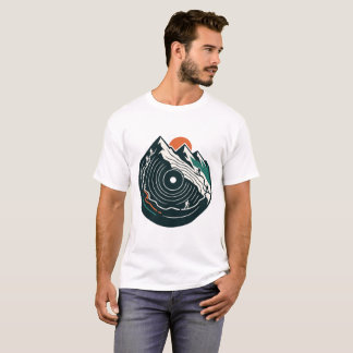 Bergpfad-Topographie-Wanderabenteuer T-Shirt