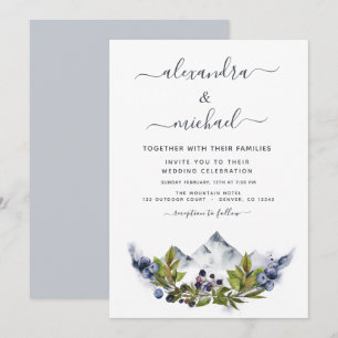 Bergregion Rustikale Hochzeit Einladung