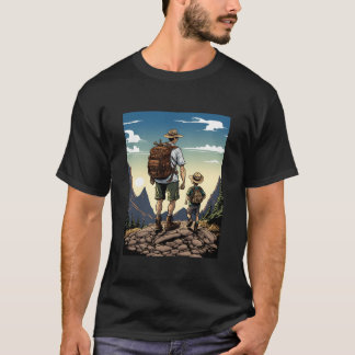 Bergreisen Camping-Abenteuer Vater und Sohn Famili T-Shirt