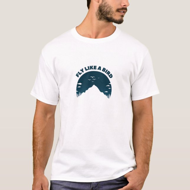 Bergrettungen - Fliegen wie ein Vogel-Inspiration T-Shirt (Vorderseite)