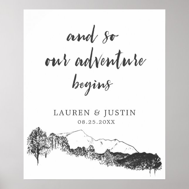 Bergrückzug | Begrüßungspapier Poster (Vorne)