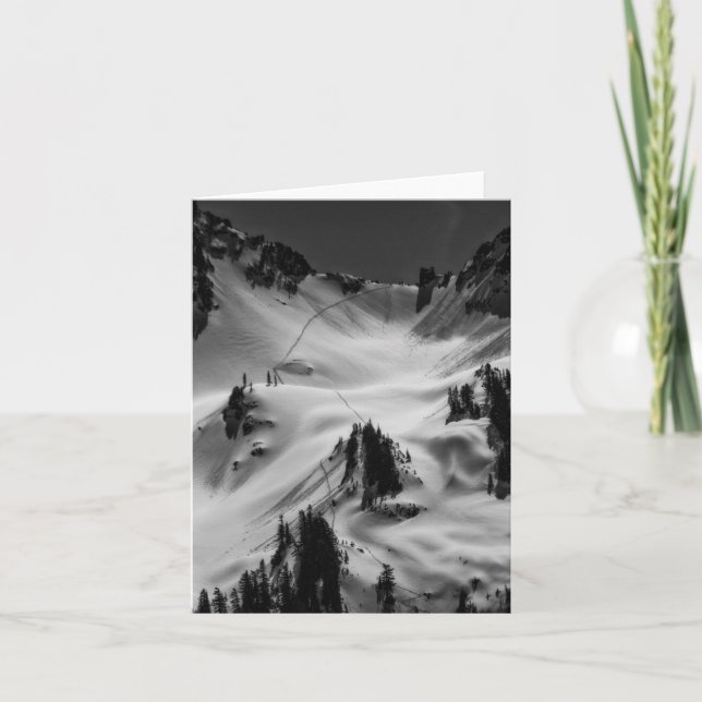 Bergschneeweg Dankeskarte (Vorderseite)