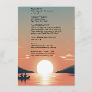 Bergsee Forest Outdoor Lake Wedding Begleitkarte