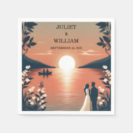 Bergsee Forest Outdoor Lake Wedding Serviette