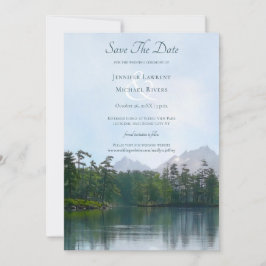 Bergsee - Hochzeit der rustikalen Natur Save The Date