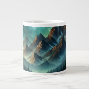 Bergsee/Hütte unter den Sternen Jumbo-Tasse
