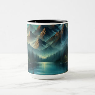 Bergsee/Hütte unter den Sternen Tasse