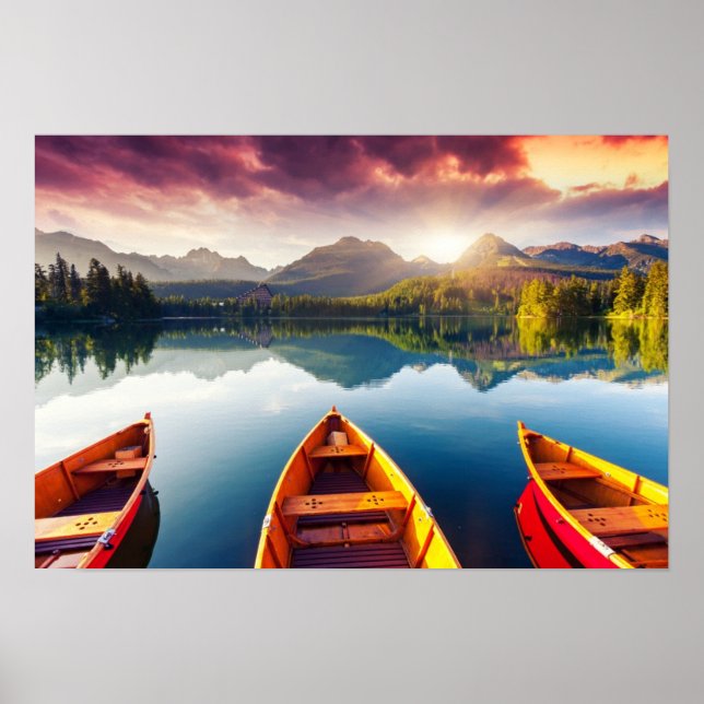 Bergsee im Nationalpark Hohe Tatra 3 Poster (Vorne)