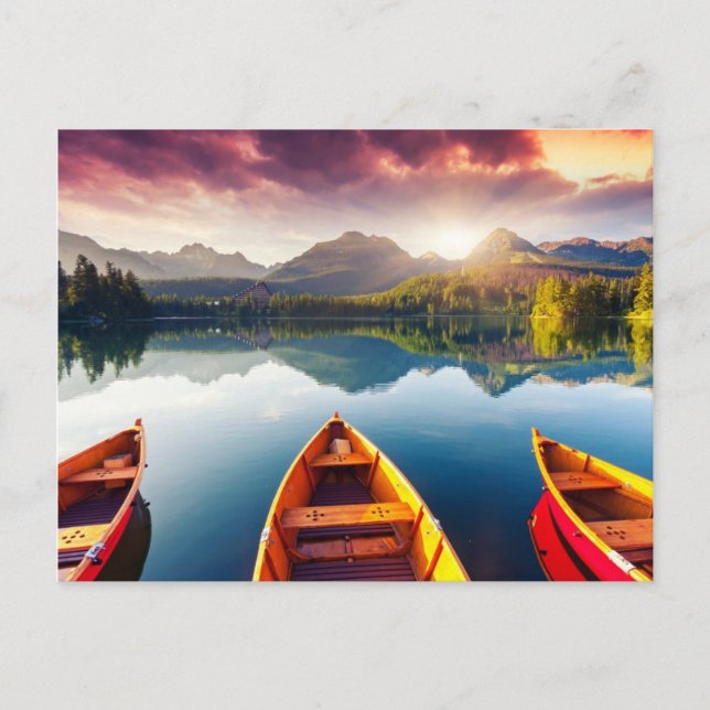 Bergsee im Nationalpark Hohe Tatra 3 Postkarte (Vorderseite)