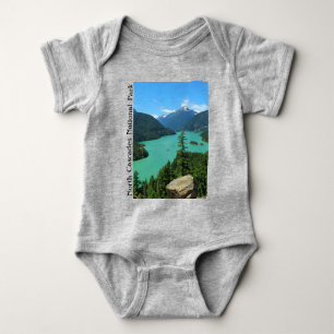 Bergsee-Landschaft North Cascades Washington Baby Strampler