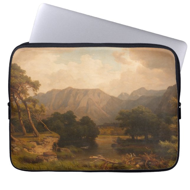 Bergsee mit Herons - Heinrich Funk Laptopschutzhülle (Vorderseite)