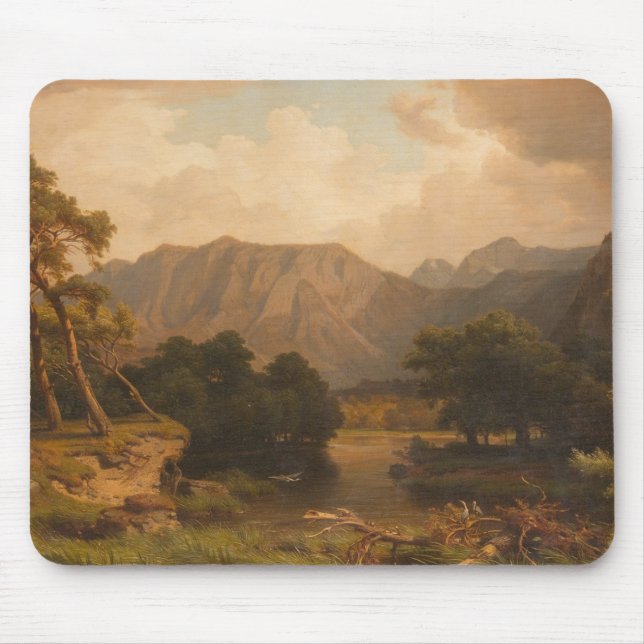 Bergsee mit Herons - Heinrich Funk Mousepad (Vorne)
