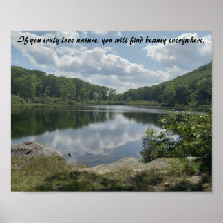 Bergsee-Reflektion Inspiration Poster