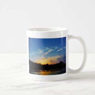 Bergsee-Sonnenuntergang Kaffeetasse