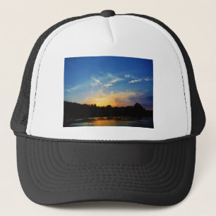 Bergsee-Sonnenuntergang Truckerkappe