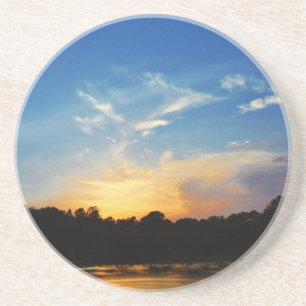 Bergsee-Sonnenuntergang Untersetzer