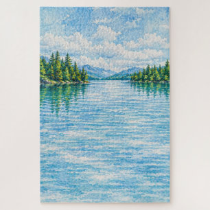 Bergsee-Waldlandschaft