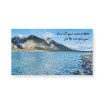 Bergsee Wirf Deine Sorgen Inspirierender Magnet