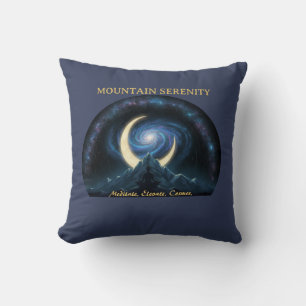 Bergserenität Kosmische Meditation. Halbmond Kissen