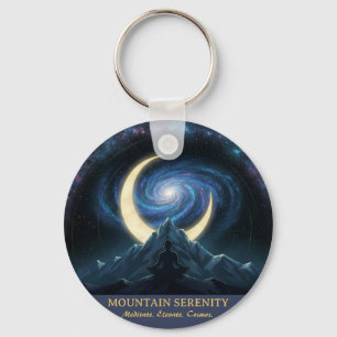 Bergserenität Kosmische Meditation, zunehmender Mo Schlüsselanhänger
