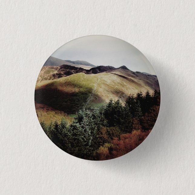 BERGSICHT AUF WALEN BUTTON (Vorderseite)