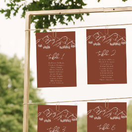 Bergsitzkarte Pine Tree Außenbereich Einladung