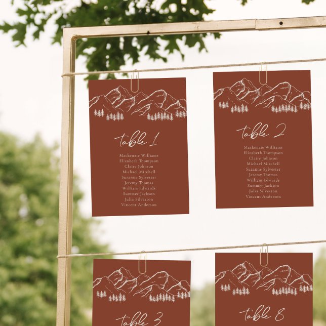 Bergsitzkarte Pine Tree Außenbereich Einladung (Von Creator hochgeladen)