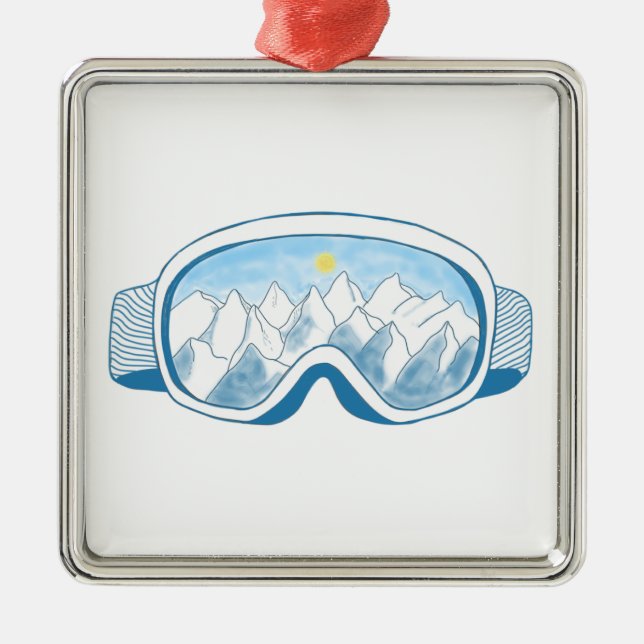Bergski-Schluchten Ornament Aus Metall (Vorne)