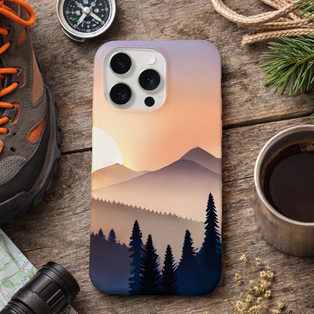 Bergsonneaufgang iPhone 15 Pro Hülle (Von Creator hochgeladen)