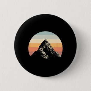 Bergsonnenuntergang Kreis Regenbogen Outdoor Natur Button
