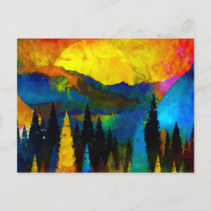 Bergsonnenuntergang Postkarte