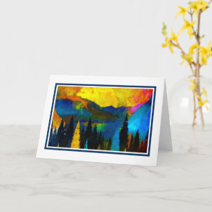 Bergsonnenuntergangskarte Karte