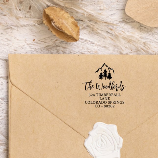 Bergspitzen & Spruces Rustikale Familie oder Hochz Permastempel (Von Creator hochgeladen)