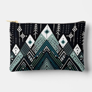 Bergspitzen Tribal Geometric Zubehörtasche