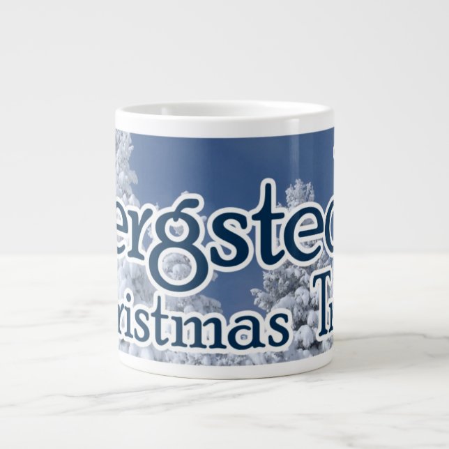 Bergstedts Weihnachtsbaum-Tasse Jumbo-Tasse (Vorderseite)