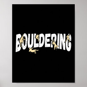 Bergsteigen Bouldern Poster