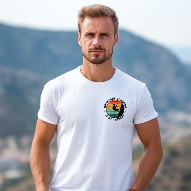 Bergsteigen ist meine Therapie 3 Männer T-Shirt (Von Creator hochgeladen)