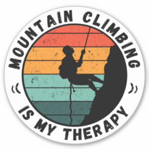 Bergsteigen ist meine Therapie Aufkleber