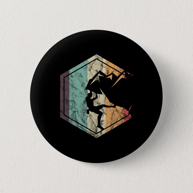 Bergsteigen Kletterer Athleten Berg  Button (Vorderseite)