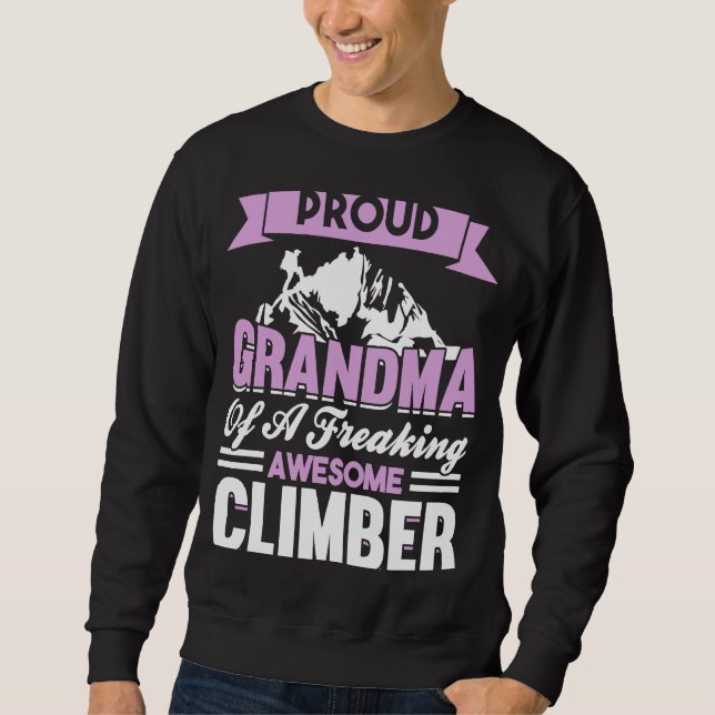 Bergsteigen Klettersteig Klettersteig Großmutter K Sweatshirt (Vorderseite)